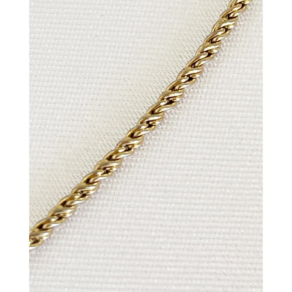 GIVENCHY Eiffel Tower Gold Necklace Vintage Accessory Pendant Logo Rhinestone - Picture 10 of 15